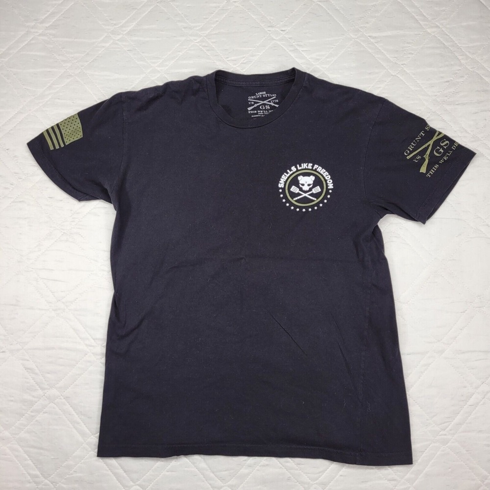 GS Grunt‎ Style Whiskey Bacon Freedom black T shirt Large